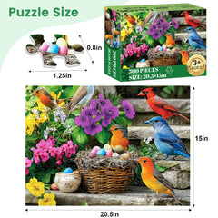 hummingbird jigsaw puzzle 300 pieces color image
