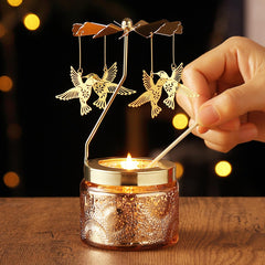 Gift suitable for women and family Hummingbird Rotating Candle