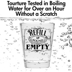Humorous shot glass design by Make Em Laugh 2oz size