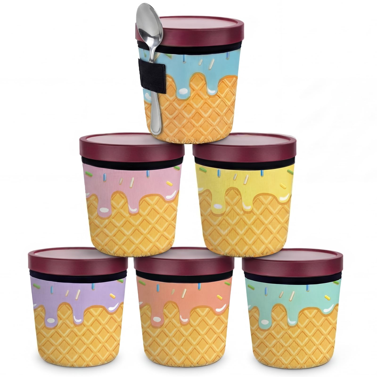 HunnmingRe ice cream sleeves 6 pack