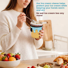 Ice cream sleeves with built in spoon holder by HunnmingRe