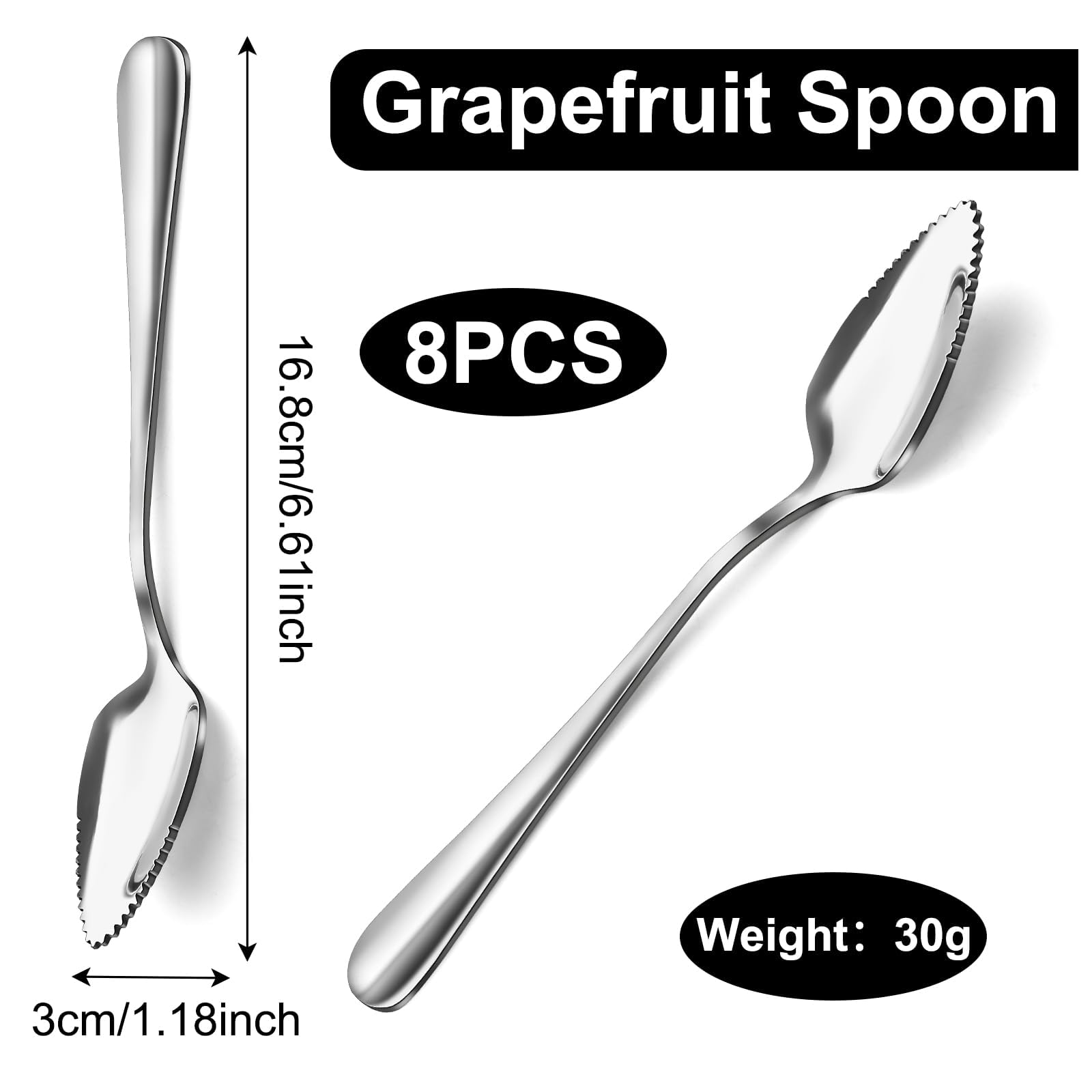 Grapefruit flatware set stainless steel spoons