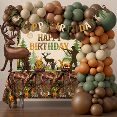 Hunting theme birthday backdrop for Hunting Birthday Party Decorations
