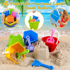 HUUIDY Beach Toys mesh bag with shovels layout