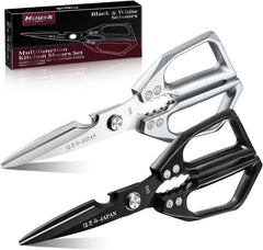 Huusk Kitchen Shears Set two color options silver and black