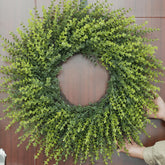 HUZIYAHAN large boxwoods door wreath for front door
