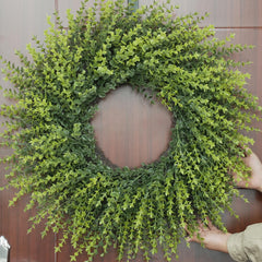 HUZIYAHAN large boxwoods door wreath for front door