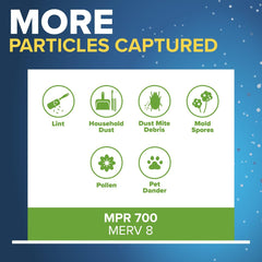 Filtrete air filter attracts dust pollen and pet dander