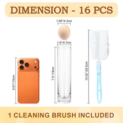 Clear glass bud vases with weighted base for stability