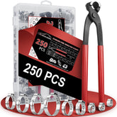 Hydencamm 250pcs 14 sizes single ear hose clamp kit