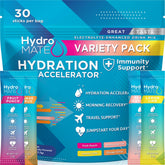 HydroMATE electrolyte powder packaging and branding