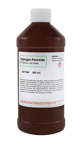 Hydrogen Peroxide 6% Solution 500mL bottle from The Curated Chemical Collection