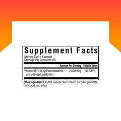 Hydroxo-Adeno B12 lozenge 2000 mcg close up
