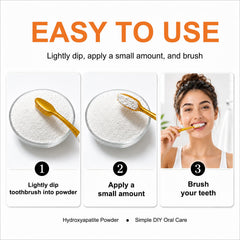 Rod-shaped hydroxyapatite powder for teeth enamel