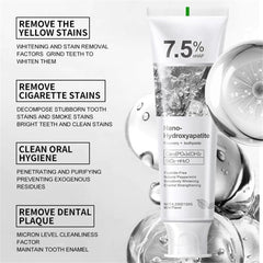 Nano hydroxyapatite toothpaste enamel protection