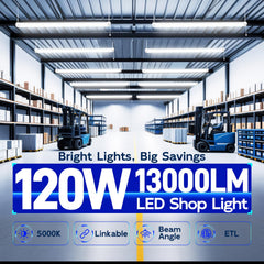 hykolity LED shop light 120W for linkable setup