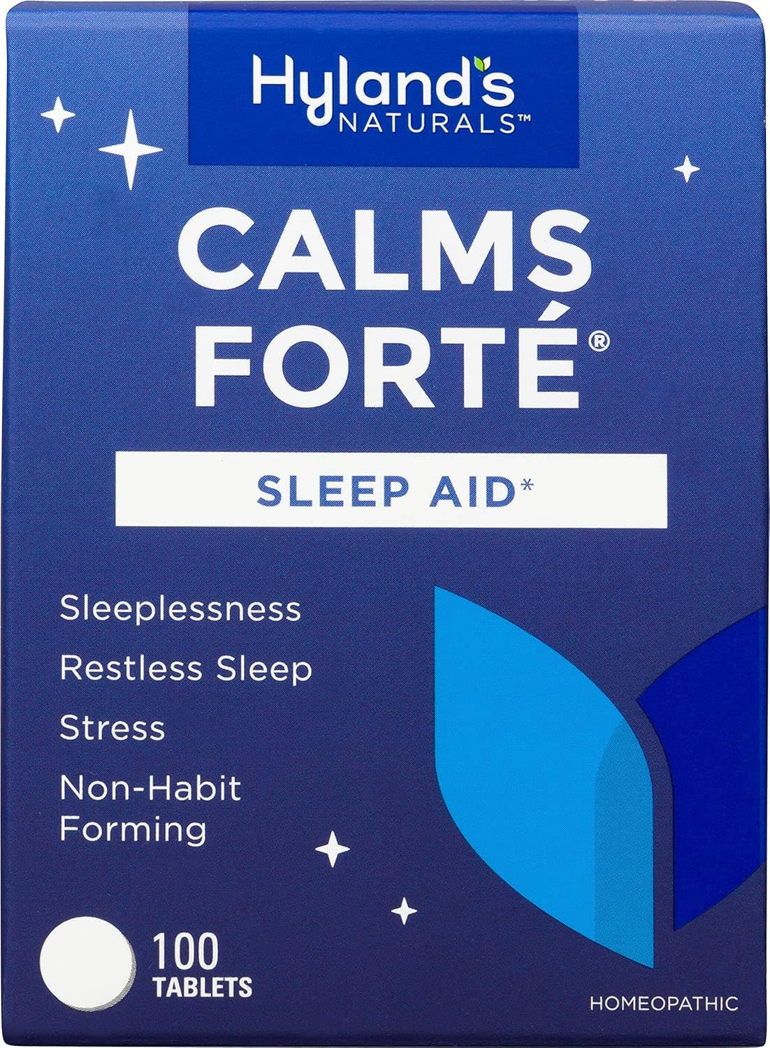 Hyland's Calms Forte 100ct bottle label