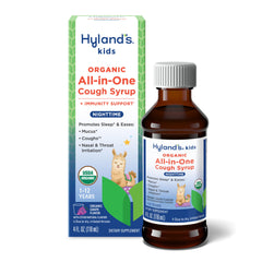 Hyland's Kids Cough Syrup All-in-One Nighttime grape bottle 4 oz