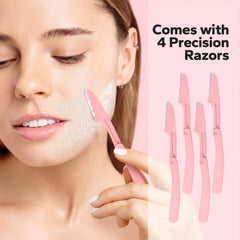 Visual aid demonstration with HyperHair spray for facial hair