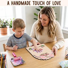 hyperi handprints wooden rose bouquet keepsake concept