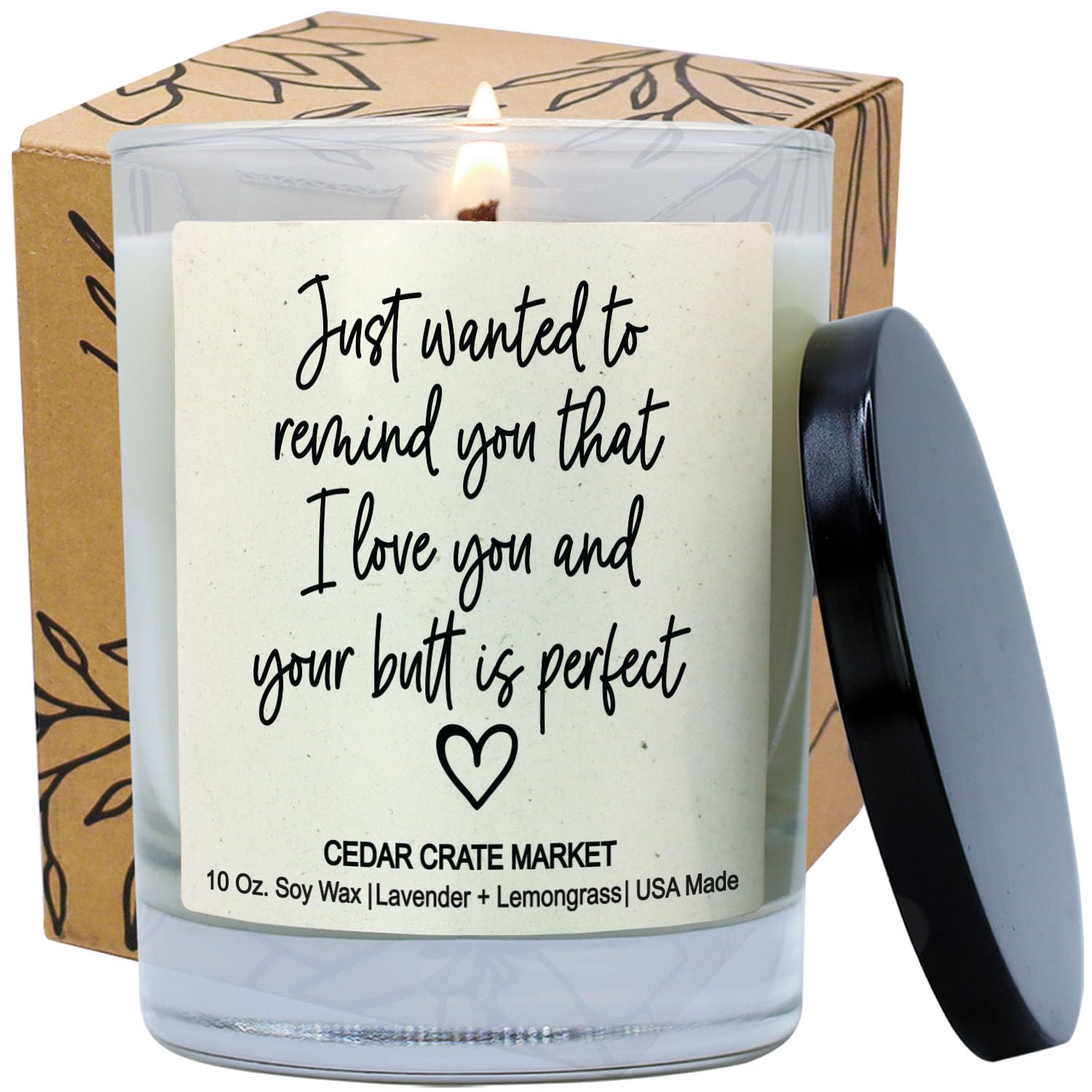 I Love You Gift for Her 10 oz lavender lemongrass candle
