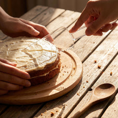 Clear BPA-free plastic cake cutter with 3.94 in handle