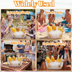 5 liter clear ice bucket set with scoops for parties