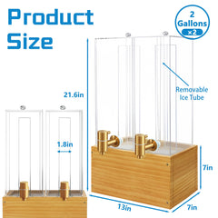 Ice core beverage dispenser keeps beverages cold