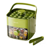 Green Ice Cube Maker with lid and bin