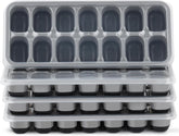 Jrisbo ice cube tray 4 pack silicone with lid