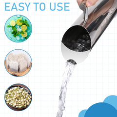 Silver ice guard pitcher for beverages