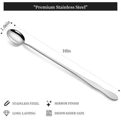 gourd shaped handle ice tea spoons two-tone design