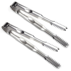 Two-piece set stainless steel ice tongs 7 inch