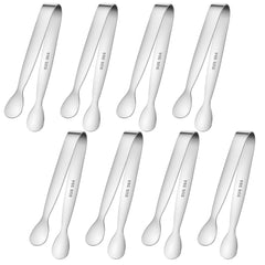 Ice Tongs eight-piece set in silver stainless steel 4.3 inch