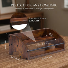 Wine bottle display on ICOHOT wooden rack