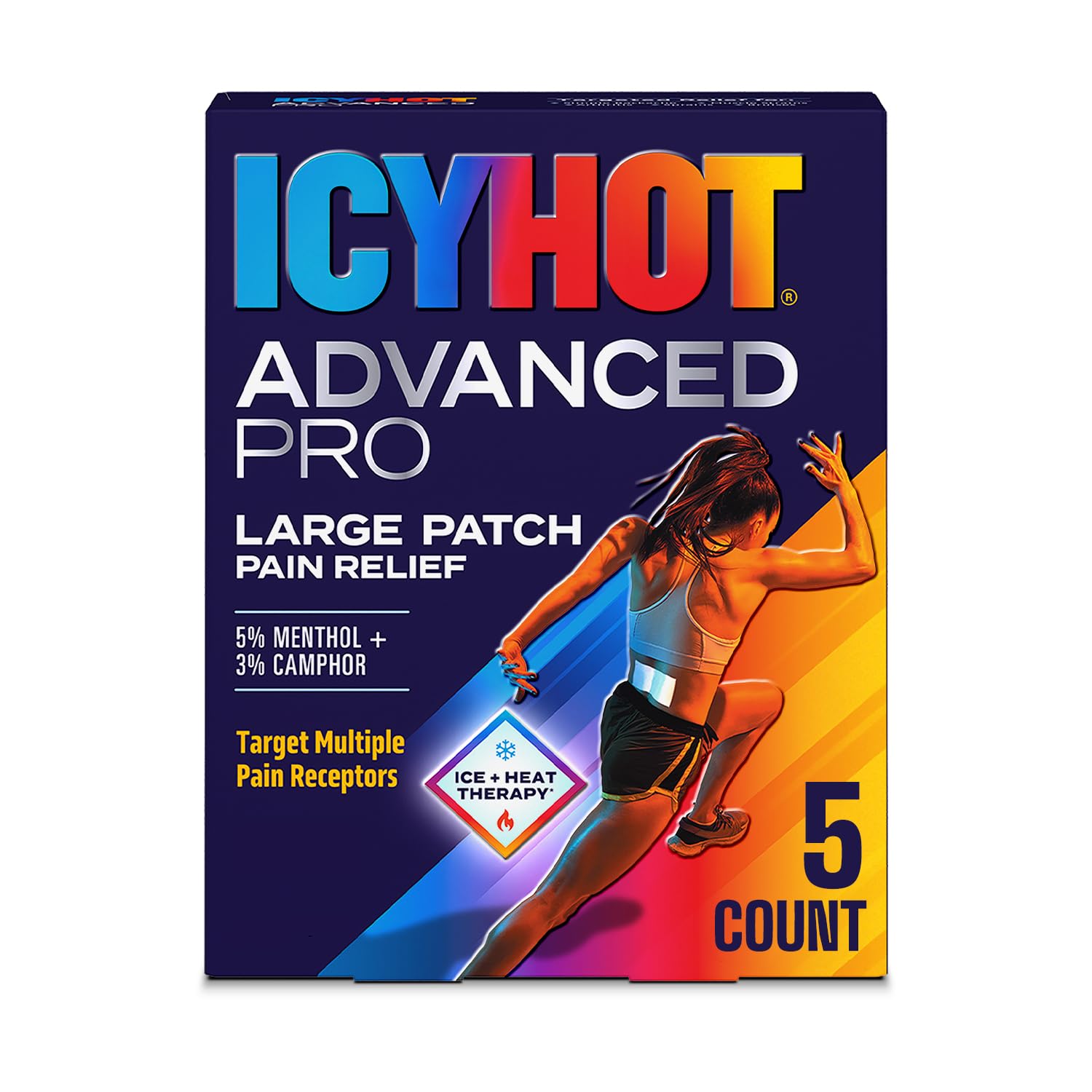 Icy Hot Advanced PRO Pain Relief Patches 5 count pack