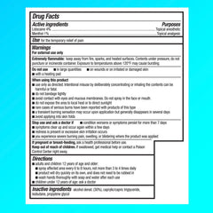 Icy Hot Lidocaine Pain Relief Dry Spray 4 oz label