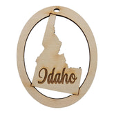 Idaho Ornaments carved in Idaho shape for women and men