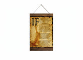 IF Rudyard Kipling motivational canvas print in wooden frame