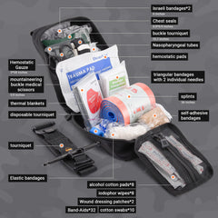 Stellar Black MOLLE bag trauma kit