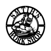 IFHUH customized metal welding sign pre drilled holes for wall mounting