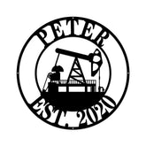 IFHUH oil pump sign metal wall art
