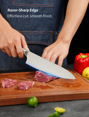 8 inch gyuto knife blade and ergonomic handle