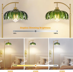 ILLMTW gold floor lamp in bedroom arrangement