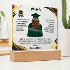 iluminación LED en placa de graduación para exhibir