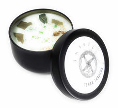 Imbolc Sabbat Container Candle 4 oz soy wax in black matte container