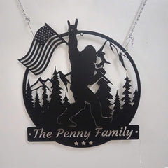 Sasquatch name sign with LED light