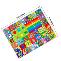 Large 78.7 x 59 inch IMIKEYA ABC Rug on classroom floor