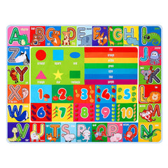 IMIKEYA ABC Rug for kids room educational play rug with alphabet illustrations