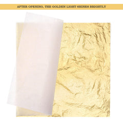 Imitation gold foil sheets loose between tissue sheets
